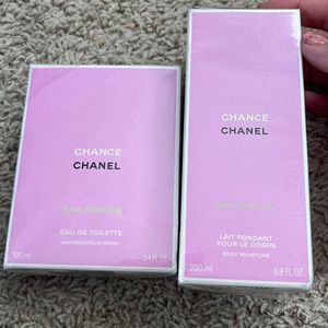 Chanel Chance 3.4oz perfume/body lotion 6.8oz